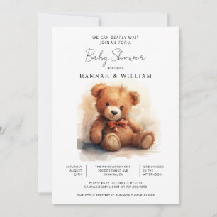 Convites Podemos Esperar O Chá de fraldas Do Urso De Teddy