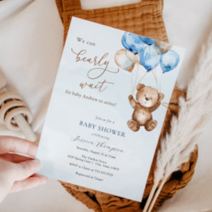 Convites Podemos Esperar O Chá de fraldas Do Urso De Teddy