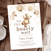 Podemos Esperar O Chá de fraldas Do Urso De Teddy