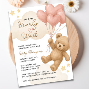 Convites Podemos Esperar O Chá de fraldas Do Urso De Teddy