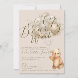 Convites Podemos Esperar O Chá de fraldas Dos Balões Do Urs