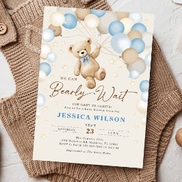 Convites Podemos Esperar O Chá Do Bear Bear Bear