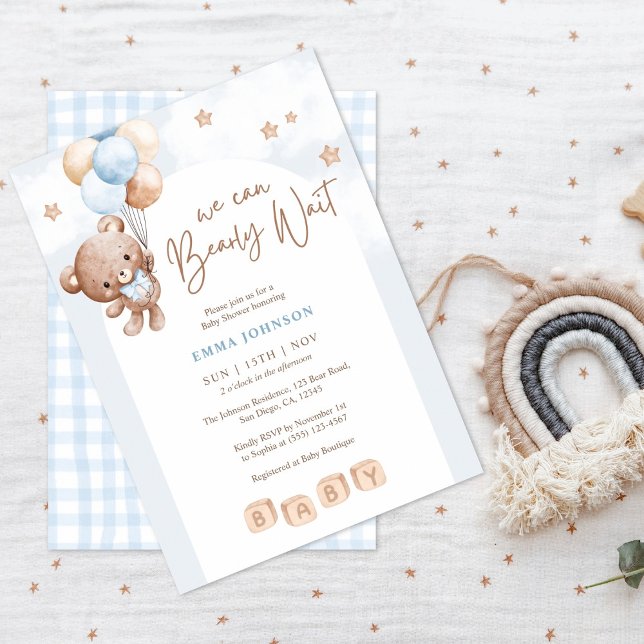 Convites Podemos Esperar O Chá Do Bear Bear Bear (Criador carregado)