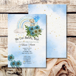 Convites Podemos Esperar Rainbow Boho Bear Boy