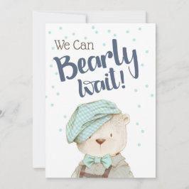 Convites Podemos Esperar, Rapaz, Chá de fraldas Do Urso Da 