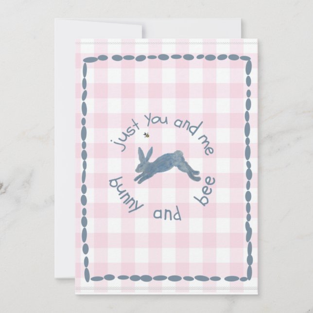 Convites Poem Bunny Bee Bunnies Bee Baby (Frente)