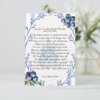 Poema da Faca do Bolo de Aniversário do Blueberry 