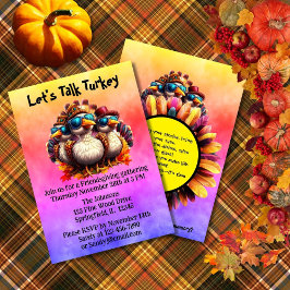 Convites Poema de Ação de Graças Funky Friendsgiving