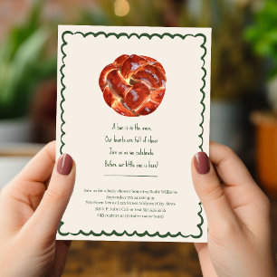 Convites Poema de Bun In The Oven para Chá de Bebê Neutro