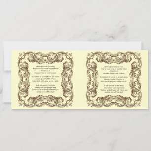 Convites Poema do Livro de Bebês da Vintage Frame