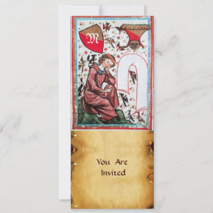 CONVITES POETA NO JARDIM DE PÁSSAROS MONOGRAMA