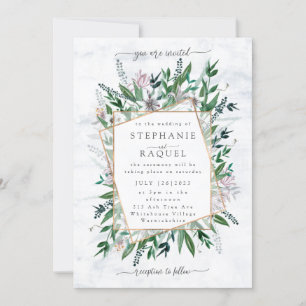 Convites Poets Garden Wild Flower watercolor bouque floral