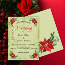 Poinsettia Buquê Floral, Casamento vintage