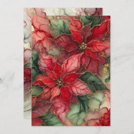 Convites Poinsettia Do Álcool Festivo Clássico Imprimível
