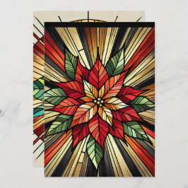 Convites Poinsettia Vidro Estreitado Papel Escrapado