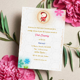 Convites Poite Janeu Upanayanam Hindu Sagrado Thread Floral