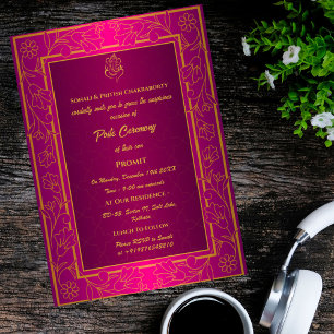 Convites Poite Janeu Upanayanam Hindu Sagrado Thread Floral