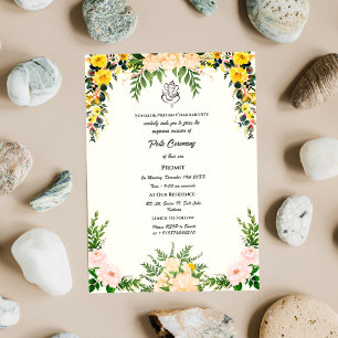 Convites Poite Janeu Upanayanam Hindu Sagrado Thread Floral