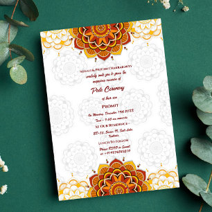 Convites Poite Janeu Upanayanam Hindu Sagrado Thread Floral