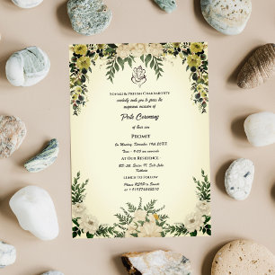 Convites Poite Janeu Upanayanam Hindu Sagrado Thread Floral