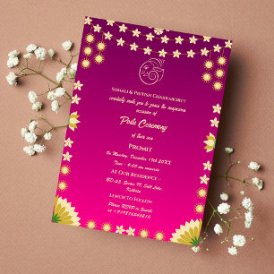 Convites Poite Janeu Upanayanam Hindu Sagrado Thread Floral