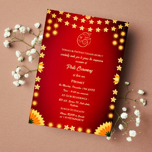 Convites Poite Janeu Upanayanam Hindu Sagrado Thread Floral