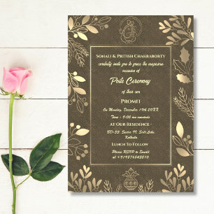 Convites Poite Janeu Upanayanam Hindu Sagrado Thread Floral