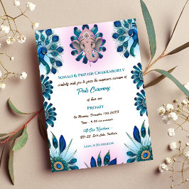 Convites Poite Janeu Upanayanam Hindu Sagrado Thread Peacoc