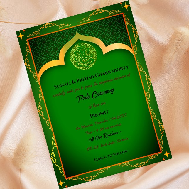 Convites Poite Janeu Upanayanam Hindu Sagrado Thread Peacoc (Criador carregado)