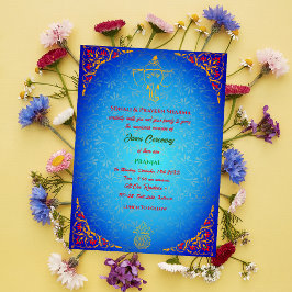 Convites Poite Janeu Upanayanam Hindu Thread Azul
