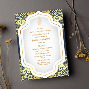 Convites Poite Janeu Upanayanam Hindu Thread Azul