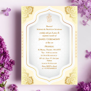 Convites Poite Janeu Upanayanam Hindu Thread Azul