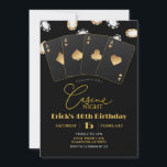 Convites Poker Card Casino Night 40th 50th Adult Birthday<br><div class="desc">Casino Night Adult Birthday Invite,  Casino 40º 50º e 60º Festa de aniversário Surpresa,  Festa de aniversário de Cartão Poker,  Festa de Reforma do Casino</div>