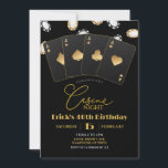 Convites Poker Card Casino Night 40th 50th Adult Birthday<br><div class="desc">Casino Night Adult Birthday Invite,  Casino 40º 50º e 60º Festa de aniversário Surpresa,  Festa de aniversário de Cartão Poker,  Festa de Reforma do Casino</div>