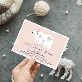 Convites Polar Bear Winter Onederland primeiro aniversario 
