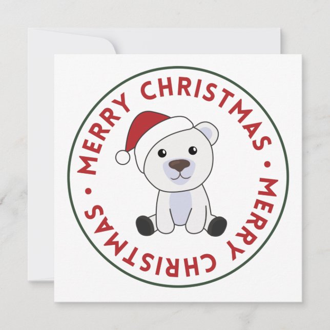 Convites Polar Bebida Natal Neve Inv Polar Animais de inver (Frente)