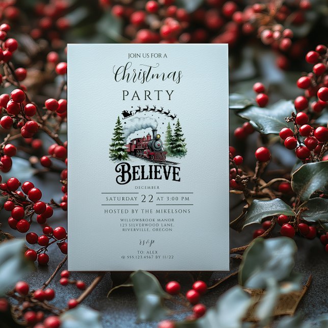 Convites Polar Express Christmas (Criador carregado)