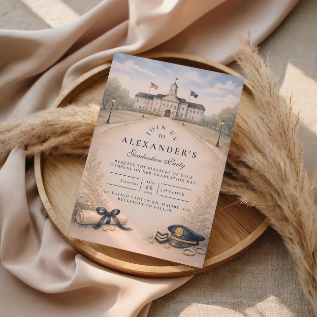 Convites Police Academy Badge Ceremony Graduation (Criador carregado)