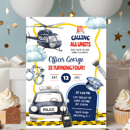 Convites Police Kid's Birthday