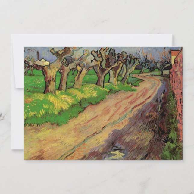 Convites Pollard Willows por Vincent van Gogh (Frente)