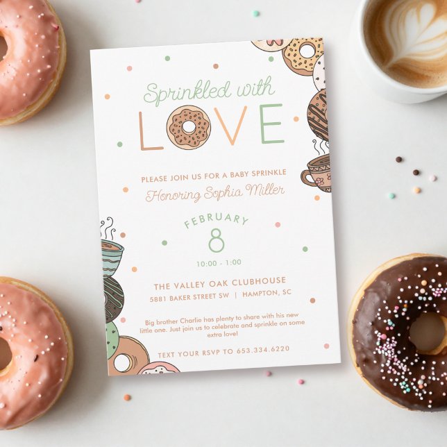 Convites Polvilhado com Amor Menino Baby Sprinkle (Criador carregado)