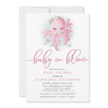 Polvo Fofo Rosa Bebê Em Flor Baby Shower