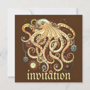 Convites Polvo Steampunk Retro Fantasia Mecânica