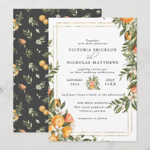 Convites Pomar de Citros Casamento Botânico Boho