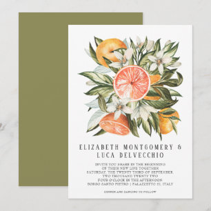 Convites Pomar de Citrus Casamento Botânico Boho