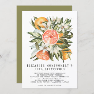 Convites Pomar de Citrus Casamento Botânico Boho