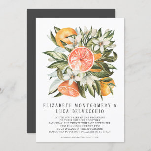 Convites Pomar de Citrus  Casamento Botânico Boho