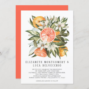 Convites Pomar de Citrus Casamento Botânico Boho
