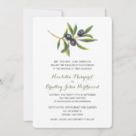Convites Pomar de Oliva de Aquarela | Casamento