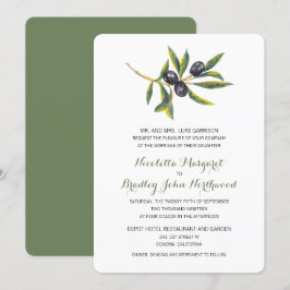 Convites Pomar de Oliva de Aquarela | Casamento